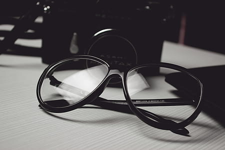 eyeglasses with black frame thumbnail