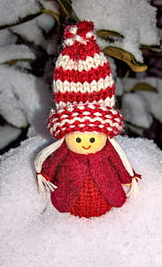 red dress doll on snow thumbnail