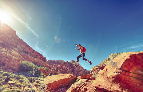 person hiking during daytime thumbnail