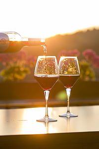 two clear wine glasses thumbnail