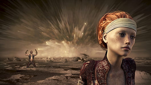 woman wearing headband game poster thumbnail