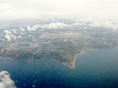 Aerial view of Burien with tree point and Seattle-Tacoma Airport thumbnail