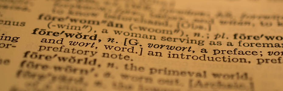 fore'word meaning book page thumbnail