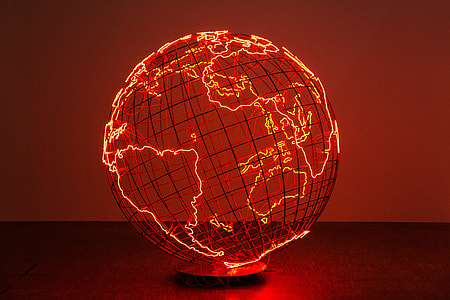 An electric globe captured in an art gallery in Paris, France thumbnail