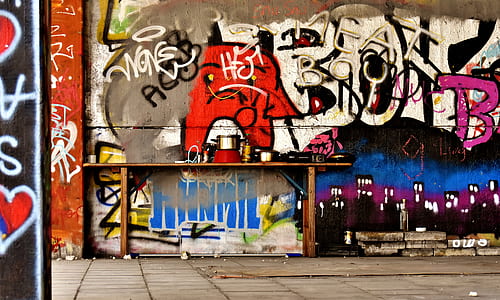 wall with graffiti artwork thumbnail