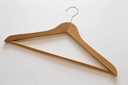 brown wooden clothes hanger thumbnail
