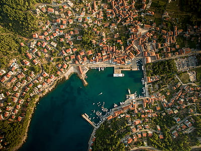 Arial photography of village thumbnail