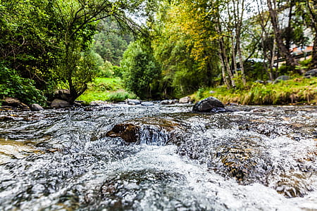 landscape, water, summer, rocks thumbnail