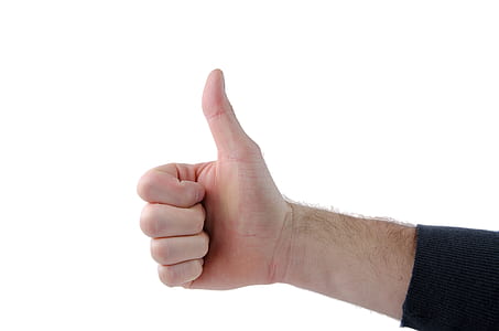 person raising thumbs up hand sign thumbnail