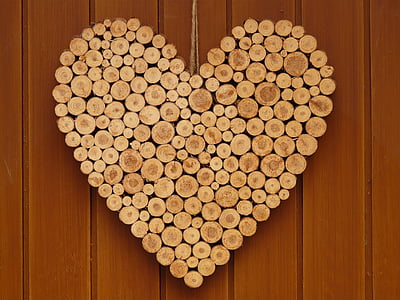 brown cork heart wall decor thumbnail