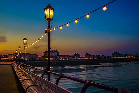 photo of outdoor lanterns beside sea thumbnail