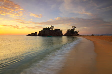 sea, dawn, nature, sky thumbnail