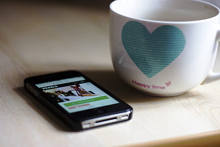 wood, cup, iphone, smartphone thumbnail