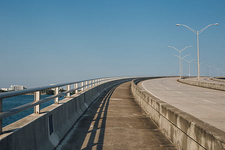 jetty, sea, road, landscape thumbnail