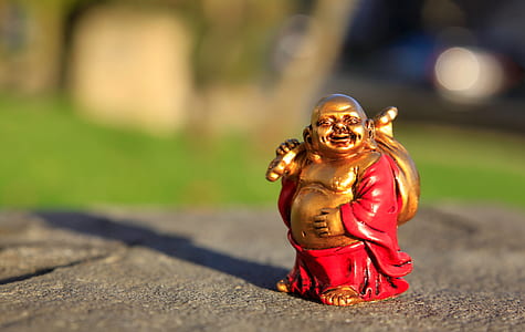 selective focus photography of laughing buddha figurine thumbnail