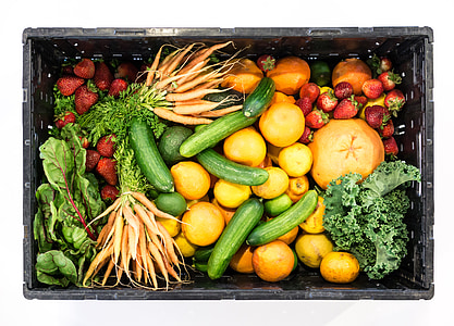 assorted vegetable on black crate thumbnail