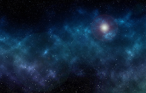 black and blue galaxy digital wallpaper thumbnail