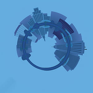 blue building clip art thumbnail