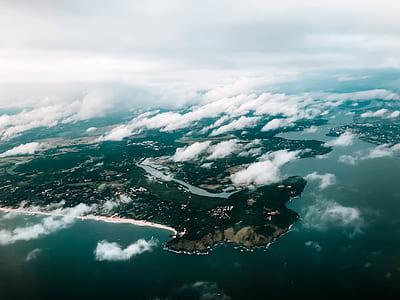 bird's eye view photo of green islands thumbnail