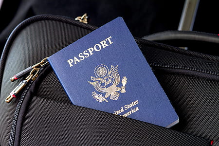 blue Passport and black bag thumbnail