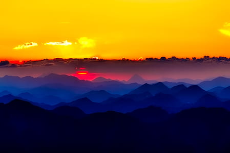 multicolored silhouette of rock formation thumbnail
