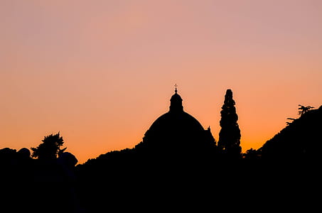silhouette photo of cathedral thumbnail