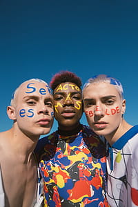 Three People With Face Paints thumbnail