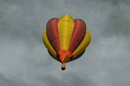 yellow and red hot air balloon thumbnail