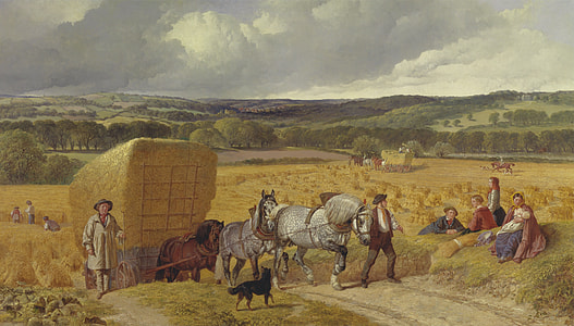 man standing beside horses painting thumbnail