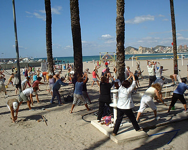 Early morning exercise in Benidorm, Spain thumbnail