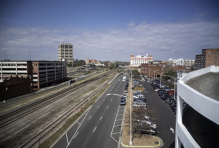 Large Street and cars in Durham, North Carolina thumbnail