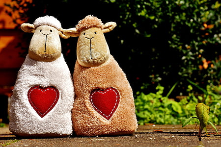 white and brown sheep plush toys thumbnail