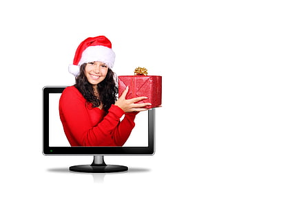 woman holding gift box thumbnail