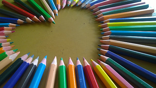 photo of multicolored heart-shape form pencils thumbnail
