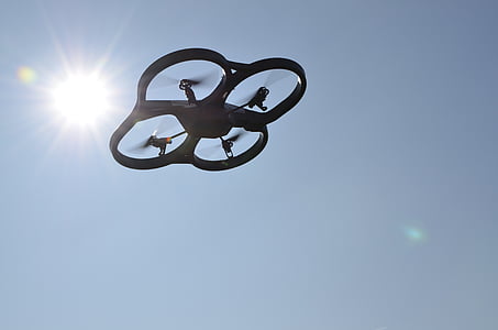 black quadcopter drone thumbnail