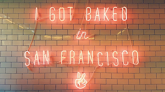 i got baked in San Francisco neon signage thumbnail