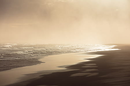 seashore under cloudy sky thumbnail