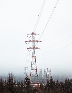 electricity pylon during daytime thumbnail