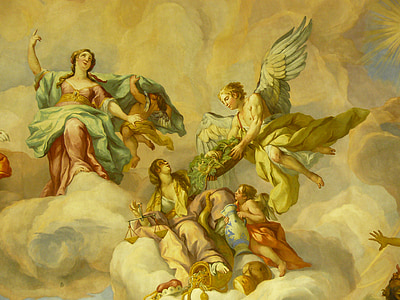 angels in cloud painting thumbnail