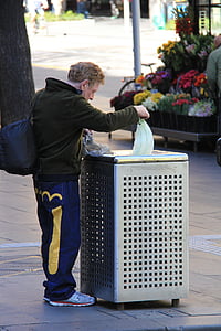 man in green hoodie throwing garbage thumbnail