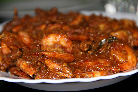 close-up photo of stir fry shrimps on plate thumbnail