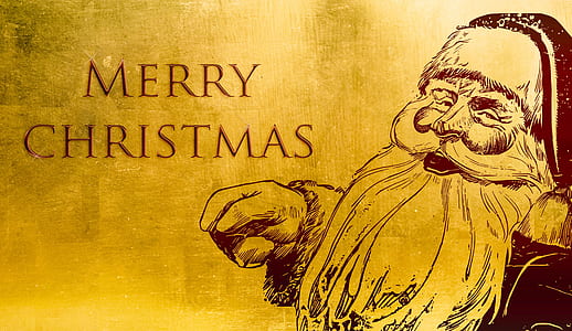 Santa Claus with Merry Christmas text illustration thumbnail
