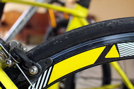 Close up detail of racing bicycle wheel thumbnail