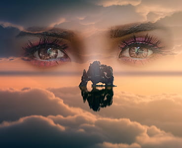 island under cloudy skies thumbnail