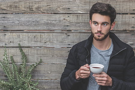 fashion, man, cup, relaxing thumbnail