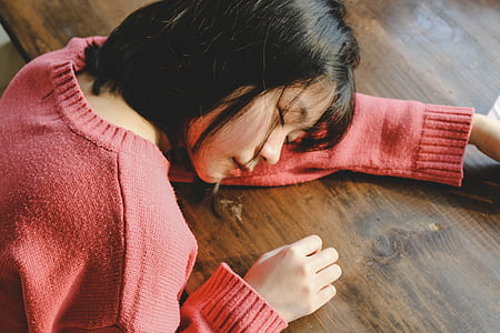 girl wearing pink long-sleeved shirt thumbnail