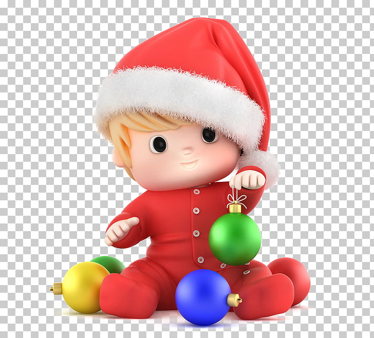 Santa Claus Christmas Holiday Santa Suit 3d Ball Sitting