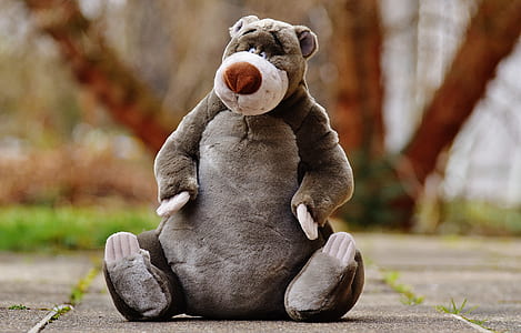 Marsha the Bear plush toy sitting on ground thumbnail
