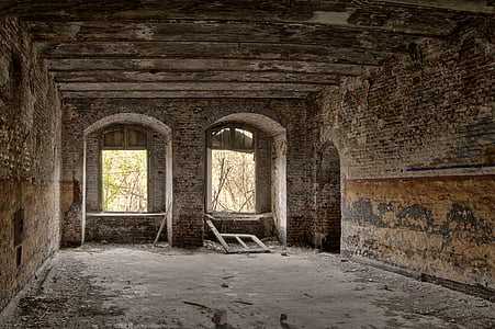 concrete room with two windows thumbnail