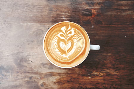 serving of tea cup with latte art thumbnail